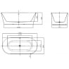 Mexen Oval Slim wanna wolnostojąca przyścienna 170 x 80 cm, biała, przelew biały - 52661708000-20
