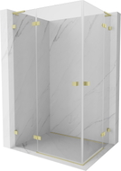 Mexen Lunar L Duo kabina prysznicowa uchylna lewa 115 x 85 cm, transparent, złota szczotkowana - 834L-115L-085P-55-00