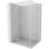 Mexen Lunar L Duo kabina prysznicowa uchylna lewa 120 x 80 cm, transparent, złota szczotkowana - 834L-120L-080P-55-00