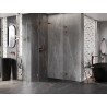 Mexen Lunar L Duo kabina prysznicowa uchylna 75 x 75 cm, transparent, różowe złoto - 834L-075L-075P-60-00