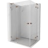 Mexen Lunar L Duo kabina prysznicowa uchylna lewa 100 x 85 cm, transparent, różowe złoto - 834L-100L-085P-60-00