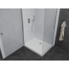 Mexen Pretoria kabina prysznicowa uchylna 100 x 90 cm, transparent, chrom + brodzik Flat - 852-100-090-01-00-4010