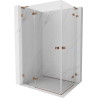 Mexen Lunar L Duo kabina prysznicowa uchylna lewa 105 x 85 cm, transparent, różowe złoto - 834L-105L-085P-60-00