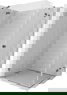 Mexen Lunar Duo kabina prysznicowa uchylna lewa 100 x 80 cm, transparent, gun gray szczotkowany - 834-100L-080P-66-00