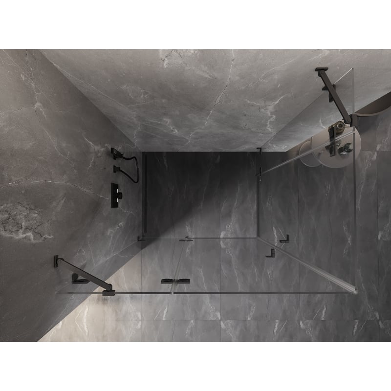 Mexen Lunar Duo kabina prysznicowa uchylna lewa 105 x 70 cm, transparent, gun gray szczotkowany - 834-105L-070P-66-00
