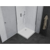 Mexen Pretoria Duo kabina prysznicowa uchylna 90 x 90 cm, transparent, chrom + brodzik Flat - 852-090-090-01-02-4010