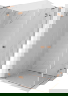 Mexen Lunar L Duo kabina prysznicowa uchylna lewa 95 x 70 cm, transparent, miedź szczotkowana - 834L-095L-070P-65-00