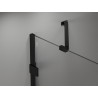 Mexen Lunar Duo kabina prysznicowa uchylna lewa 80 x 75 cm, transparent, czarna - 834-080L-075P-70-00