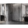 Mexen Lunar Duo kabina prysznicowa uchylna lewa 85 x 75 cm, transparent, czarna - 834-085L-075P-70-00