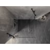 Mexen Lunar Duo kabina prysznicowa uchylna 90 x 90 cm, transparent, czarna - 834-090L-090P-70-00