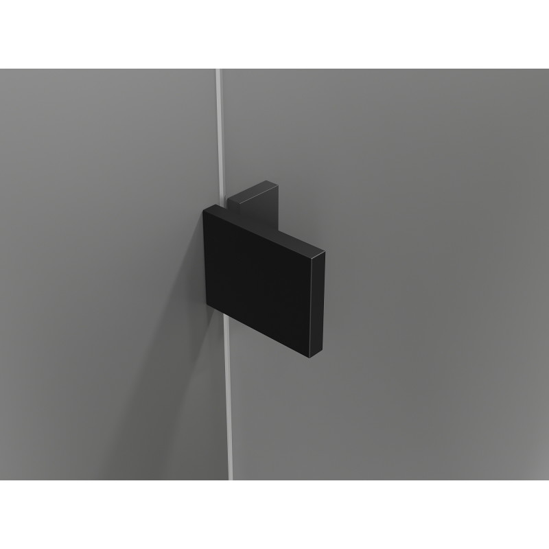 Mexen Lunar Duo kabina prysznicowa uchylna lewa 100 x 70 cm, transparent, czarna - 834-100L-070P-70-00