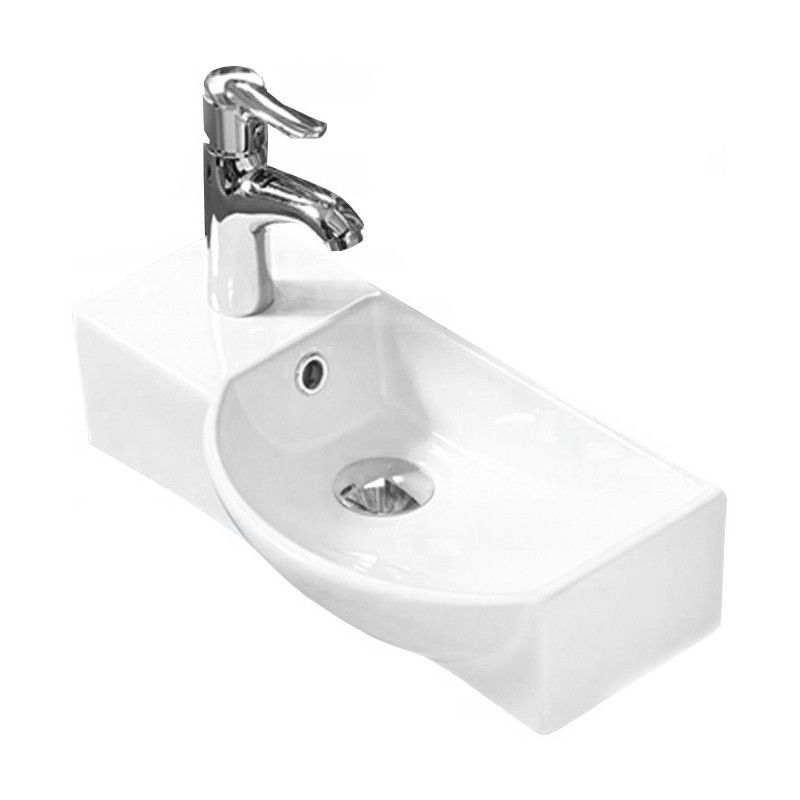 Mexen Hugo umywalka nablatowa prawa 45 x 24 cm, biała - 21254500R