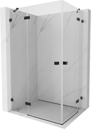 Mexen Lunar Duo kabina prysznicowa uchylna lewa 120 x 75 cm, transparent, czarna - 834-120L-075P-70-00