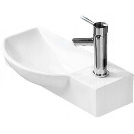 Mexen Hugo umywalka nablatowa lewa 50 x 23 cm, biała - 21255000L