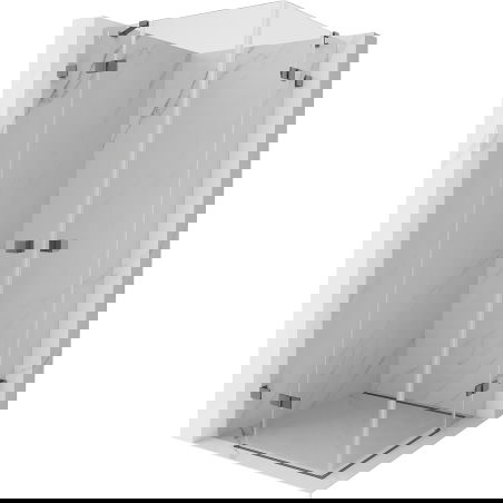 Mexen Lunar Duo kabina prysznicowa uchylna 70 x 70 cm, transparent, gun metal - 834-070L-070P-95-00
