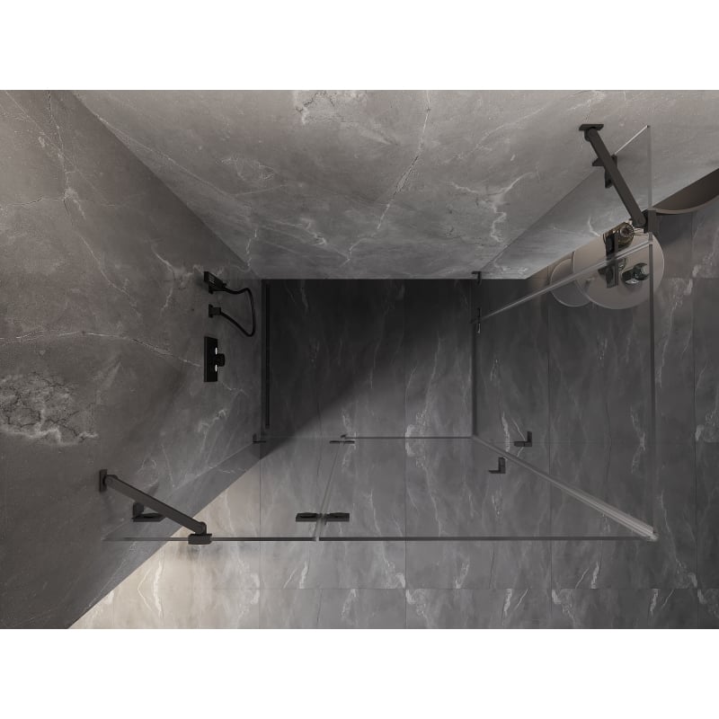 Mexen Lunar Duo kabina prysznicowa uchylna lewa 80 x 70 cm, transparent, gun metal - 834-080L-070P-95-00