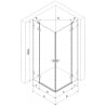 Mexen Lunar Duo kabina prysznicowa uchylna lewa 90 x 75 cm, transparent, gun metal - 834-090L-075P-95-00