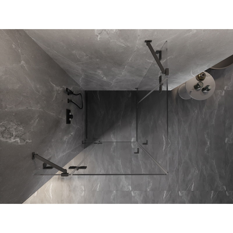 Mexen Lunar Duo kabina prysznicowa uchylna 110 x 110 cm, transparent, gun metal - 834-110L-110P-95-00