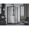 Mexen Apia kabina prysznicowa rozsuwana 95 x 70 cm, transparent, czarna - 840-095-070-70-00
