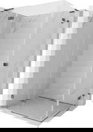 Mexen Lunar L Duo kabina prysznicowa uchylna lewa 95 x 75 cm, transparent, gun gray szczotkowany - 834L-095L-075P-66-00