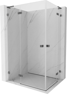 Mexen Lunar L Duo kabina prysznicowa uchylna lewa 110 x 85 cm, transparent, gun gray szczotkowany - 834L-110L-085P-66-00