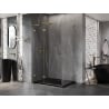Mexen Lunar L kabina prysznicowa uchylna lewa 95 x 80 cm, transparent, złota - 834L-095-080-50-00-L
