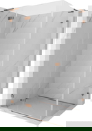 Mexen Lunar L kabina prysznicowa uchylna lewa 80 x 70 cm, transparent, różowe złoto - 834L-080-070-60-00-L