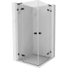 Mexen Lunar L Duo kabina prysznicowa uchylna 100 x 100 cm, transparent, czarna - 834L-100L-100P-70-00