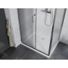 Mexen Apia kabina prysznicowa rozsuwana 110 x 70 cm, transparent, chrom + brodzik Flat - 840-110-070-01-00-4010