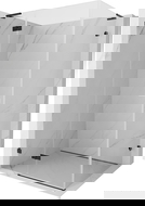 Mexen Lunar L kabina prysznicowa uchylna lewa 100 x 80 cm, transparent, czarna - 834L-100-080-70-00-L