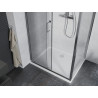 Mexen Apia kabina prysznicowa rozsuwana 130 x 100 cm, transparent, chrom + brodzik Flat - 840-130-100-01-00-4010
