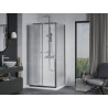 Mexen Apia kabina prysznicowa rozsuwana 130 x 100 cm, transparent, chrom + brodzik Flat - 840-130-100-01-00-4010