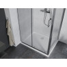 Mexen Apia kabina prysznicowa rozsuwana 130 x 100 cm, transparent, chrom + brodzik Flat - 840-130-100-01-00-4010