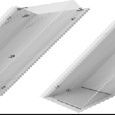 Mexen Lunar L kabina prysznicowa uchylna lewa 95 x 80 cm, transparent, gun metal - 834L-095-080-95-00-L