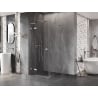Mexen Lunar L kabina prysznicowa uchylna lewa 90 x 90 cm, transparent, nikiel szczotkowany - 834L-090-090-97-00-L