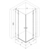 Mexen Lunar L Duo kabina prysznicowa uchylna lewa 115 x 100 cm, transparent, czarna - 834L-115L-100P-70-00