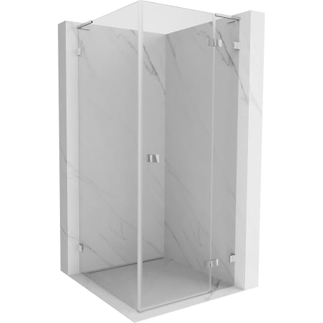 Mexen Lunar L kabina prysznicowa uchylna prawa 80 x 80 cm, transparent, chrom - 834L-080-080-01-00-P