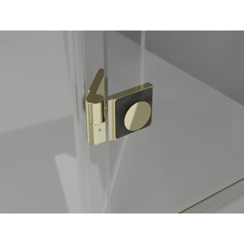 Mexen Lunar L kabina prysznicowa uchylna prawa 95 x 90 cm, transparent, złota - 834L-095-090-50-00-P