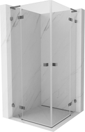Mexen Lunar L Duo kabina prysznicowa uchylna 75 x 75 cm, transparent, gun metal - 834L-075L-075P-95-00