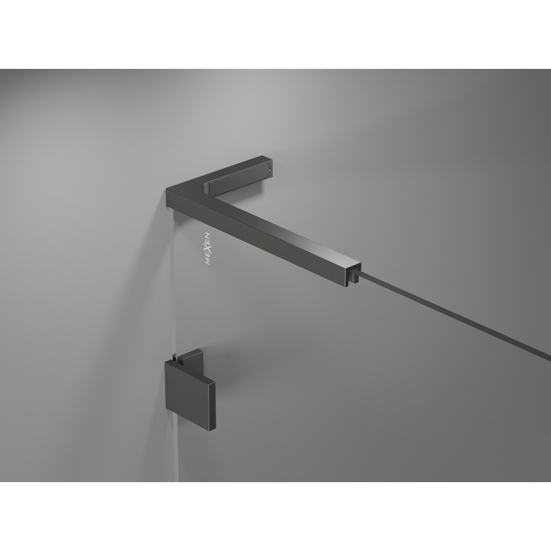 Mexen Lunar L Duo kabina prysznicowa uchylna lewa 110 x 105 cm, transparent, gun metal - 834L-110L-105P-95-00