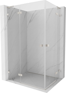 Mexen Lunar L Duo kabina prysznicowa uchylna lewa 85 x 80 cm, transparent, nikiel szczotkowany - 834L-085L-080P-97-00