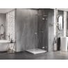 Mexen Lunar L kabina prysznicowa uchylna prawa 80 x 80 cm, transparent, nikiel szczotkowany - 834L-080-080-97-00-P