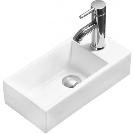 Mexen Inez umywalka nablatowa lewa 45 x 25 cm, biała - 21434500L