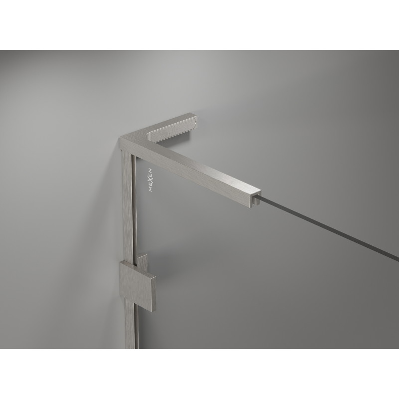 Mexen Lunar L Duo kabina prysznicowa uchylna lewa 105 x 85 cm, transparent, nikiel szczotkowany - 834L-105L-085P-97-00