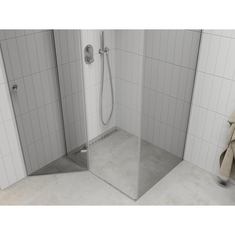 Mexen Roma kabina prysznicowa uchylna 115 x 120 cm, transparent, chrom - 854-115-120-01-00