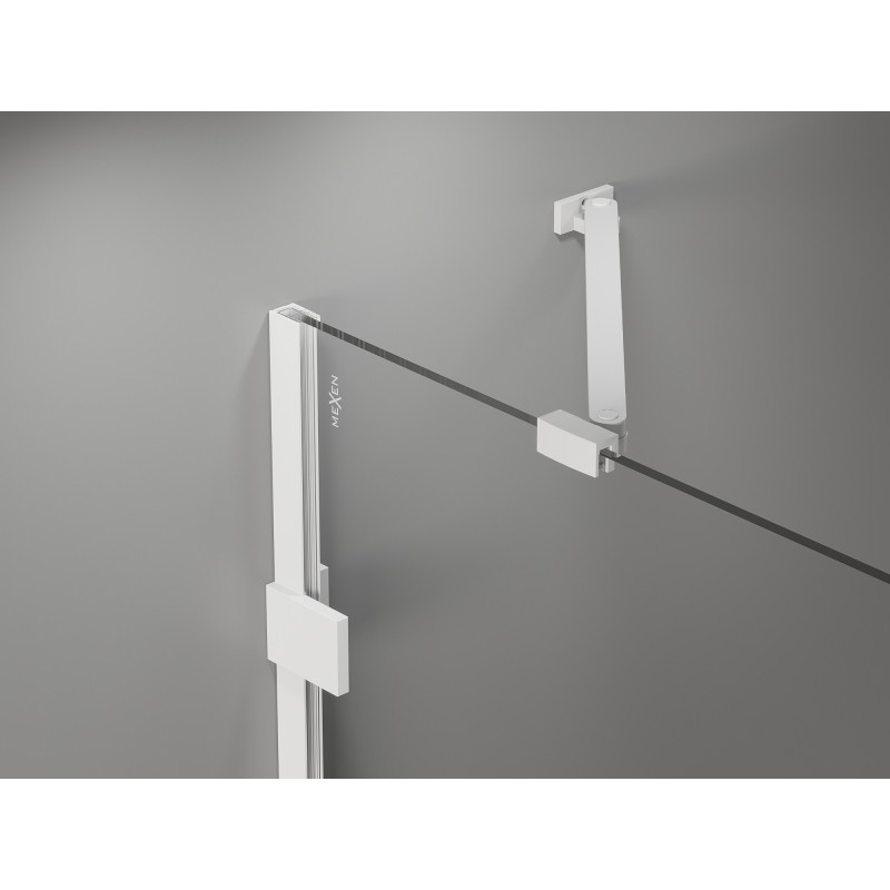 Mexen Lunar kabina prysznicowa uchylna prawa 100 x 80 cm, transparent, biała - 834-100-080-20-00-P