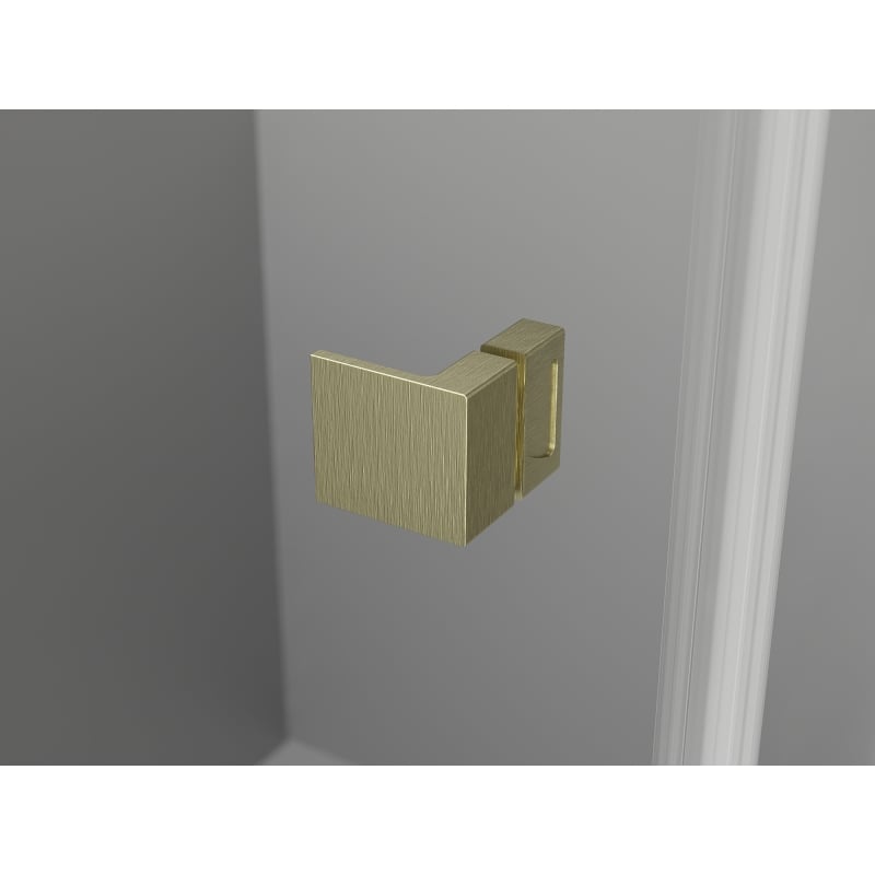 Mexen Lunar kabina prysznicowa uchylna prawa 90 x 80 cm, transparent, złota szczotkowana - 834-090-080-55-00-P