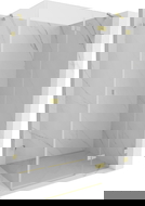 Mexen Lunar kabina prysznicowa uchylna prawa 100 x 80 cm, transparent, złota szczotkowana - 834-100-080-55-00-P