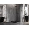 Mexen Lunar kabina prysznicowa uchylna prawa 70 x 70 cm, transparent, czarna - 834-070-070-70-00-P