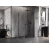 Mexen Lunar kabina prysznicowa uchylna prawa 70 x 70 cm, transparent, czarna - 834-070-070-70-00-P